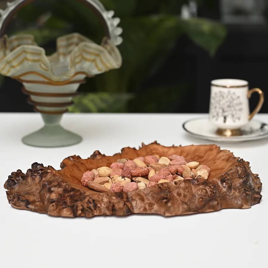 Doğal Ahşap Sunum Kase