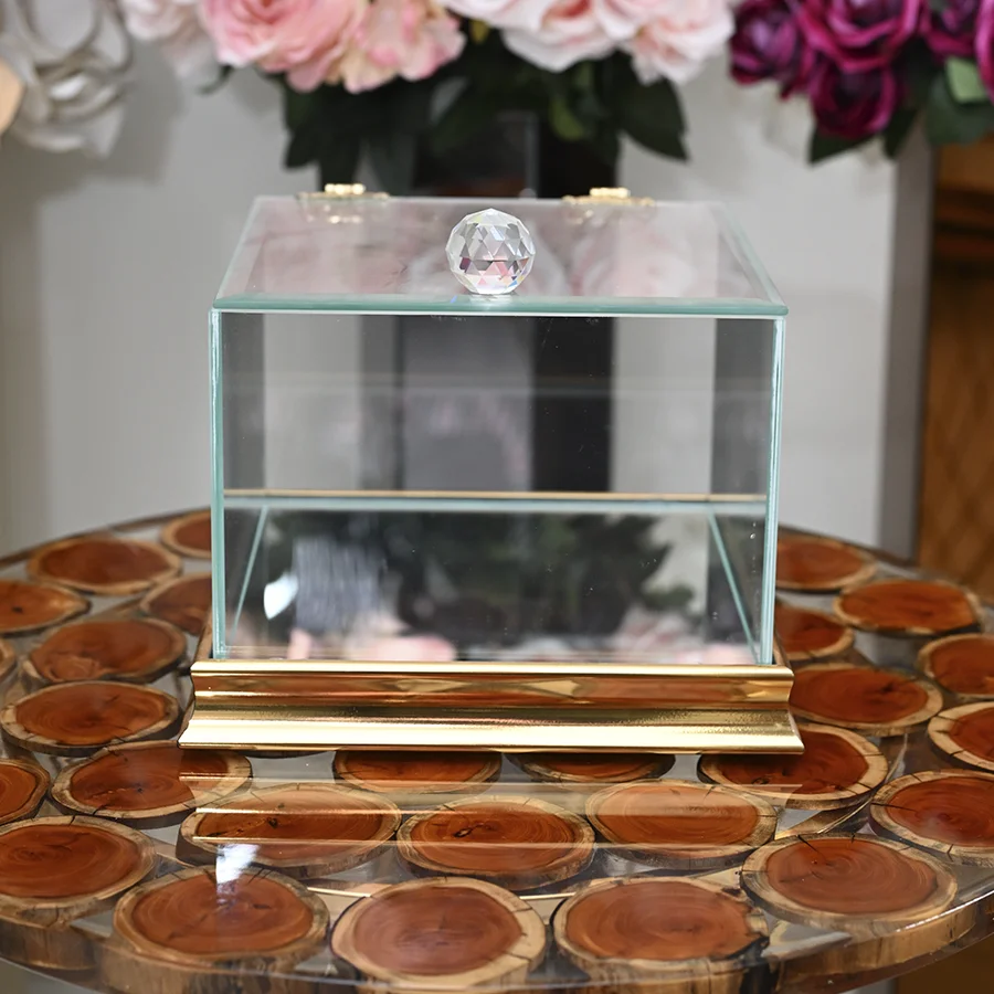 Dekoratif Şeffaf Cam Saklama Kutusu