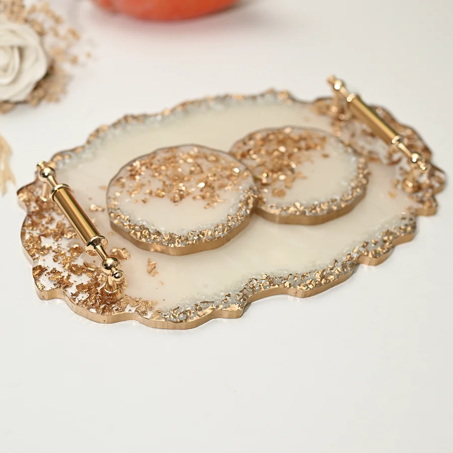 Lüks Epoksi Dekoratif Tepsi Altlığı